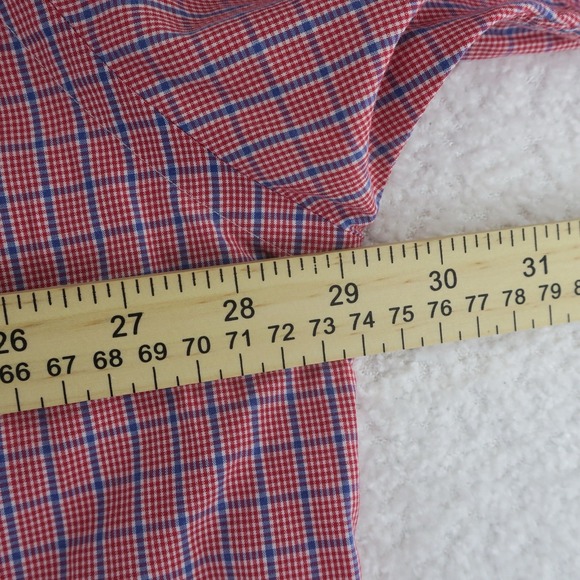 Ralph Lauren Blake Short Sleeve Button Up Shirt Mens 2XL XXL‎ Red Blue Cotton - Picture 9 of 10